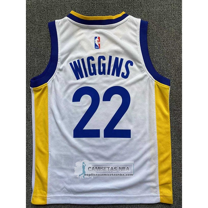 Camiseta Nino Golden State Warriors Andrew Wiggins NO 22 Association Blanco